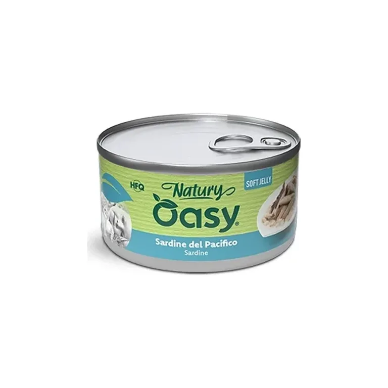 Вологий корм для котів OASY Natury Soft Jelly із сардинелою у желе, 85 г