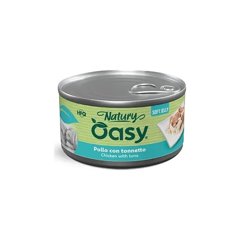 Вологий корм для собак OASY Natury Soft Jelly з куркою та тунцем, 150 г