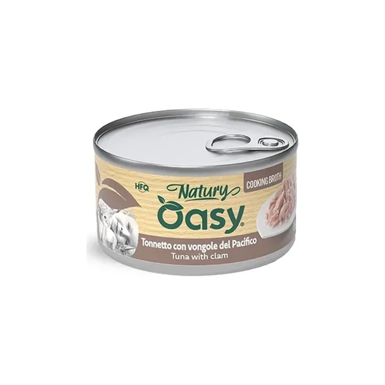 Вологий корм для котів OASY Natury Cooking Broth з тунцем та молюсками у бульйоні, 85 г