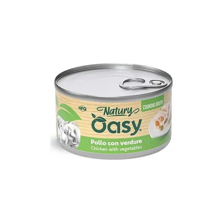 Вологий корм для котів OASY Natury Cooking Broth з куркою та овочами у бульйоні, 85 г