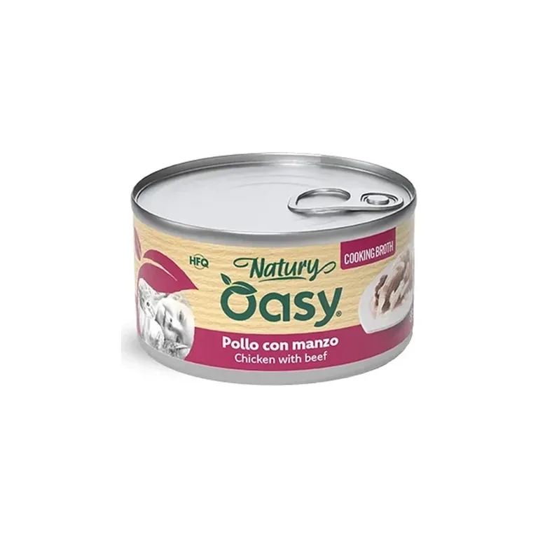 Вологий корм для котів OASY Natury Cooking Broth з куркою та яловичиною у бульйоні, 85 г