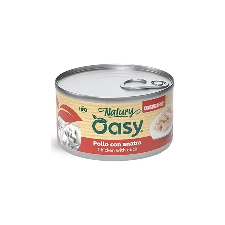Вологий корм для котів OASY Natury Cooking Broth з куркою та качкою у бульйоні, 85 г