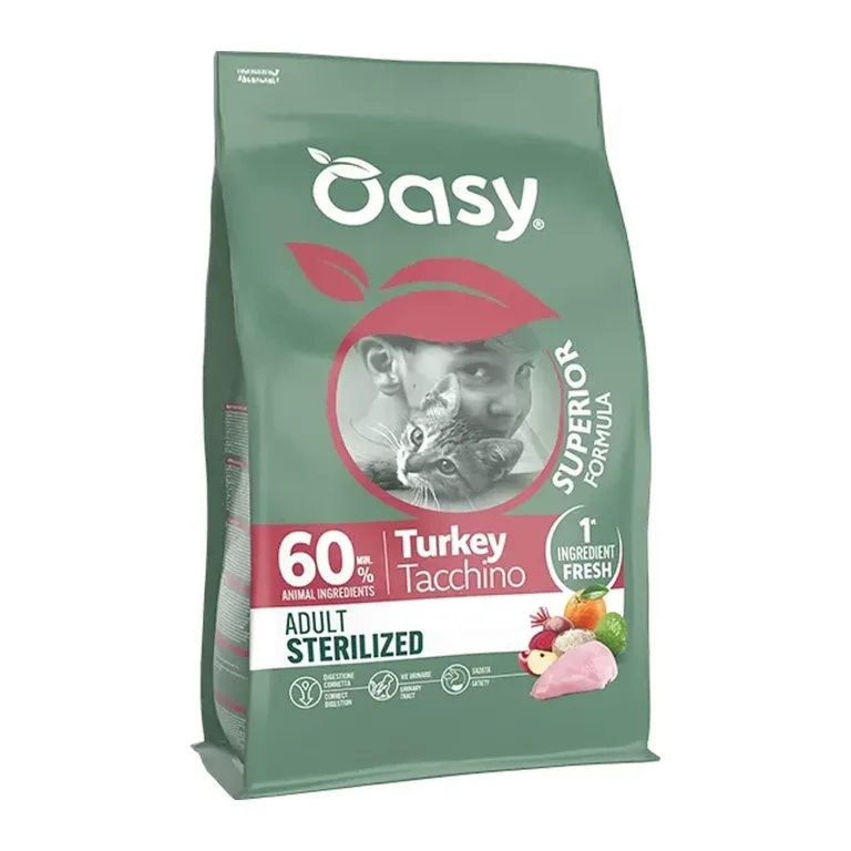 Сухий корм для стерилізованих котів OASY Superior Formula Sterilized з індичкою