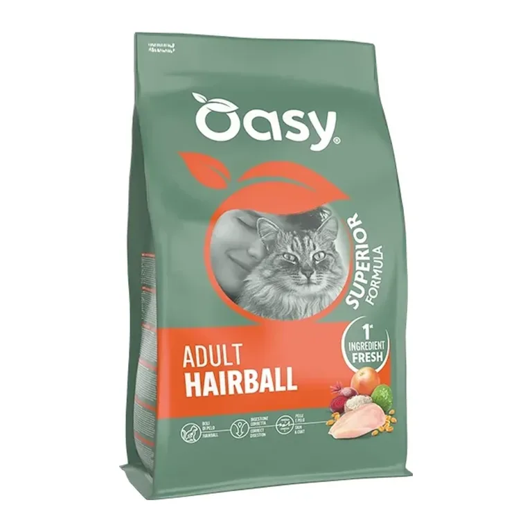 Сухий корм для котів OASY Superior Formula Hairball з куркою