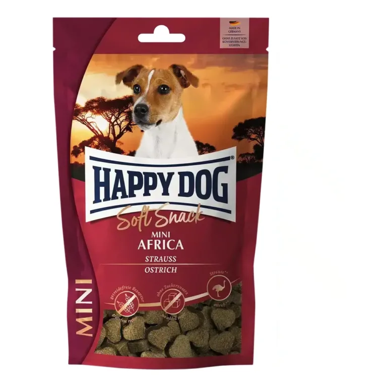 Ласощі Happy Dog Soft Mini Africa зі страусом та картоплею для собак малих порід, 100 г