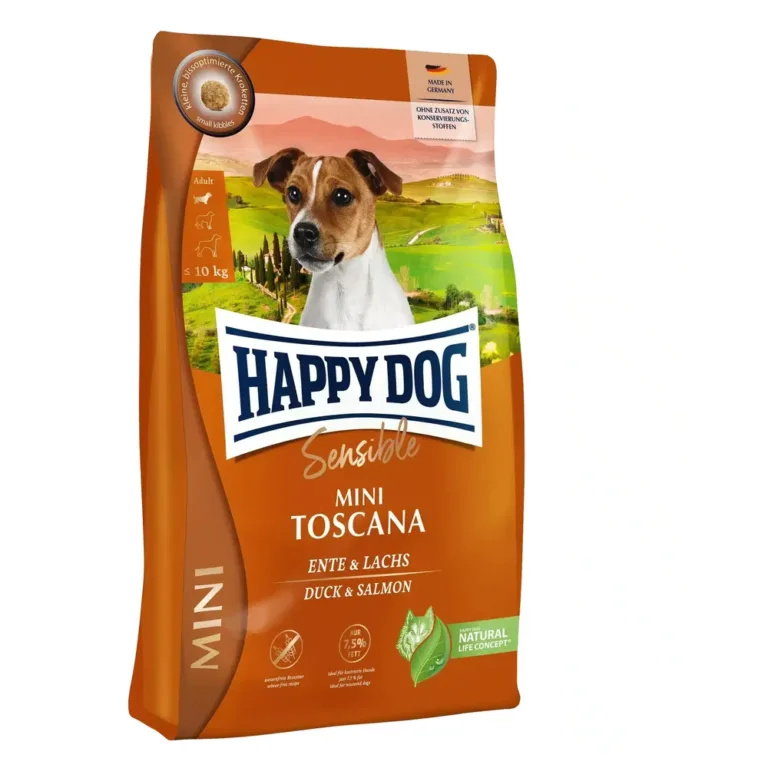 Сухий корм Happy Dog Sensible Mini Toscana для собак з качкою і лососем