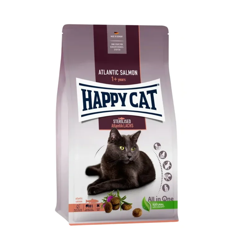 Сухий корм Happy Cat Sterilised Atlantik для дорослих котів з лососем