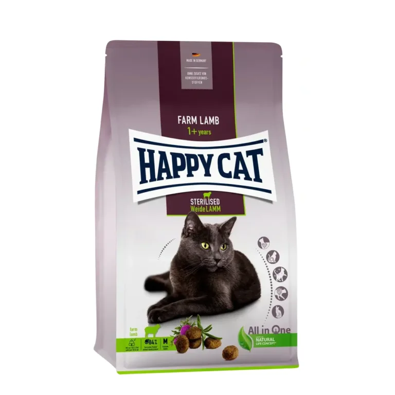 Сухий корм для стерилізованих котів Happy Cat Sterilised Weide Lamm з ягням