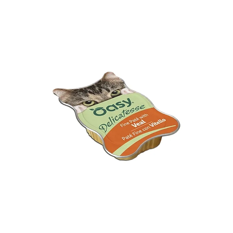 Паштет Oasy Delicatesse з телятиною для котів, 85 г