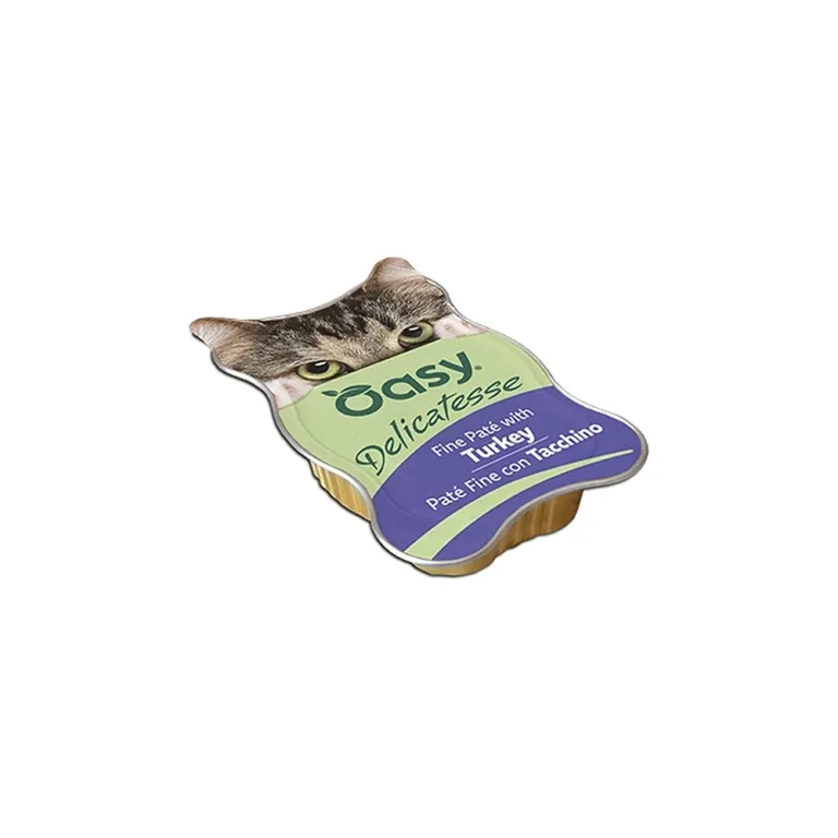 Вологий корм Oasy Delicatesse паштет з індичкою для котів, 85 г