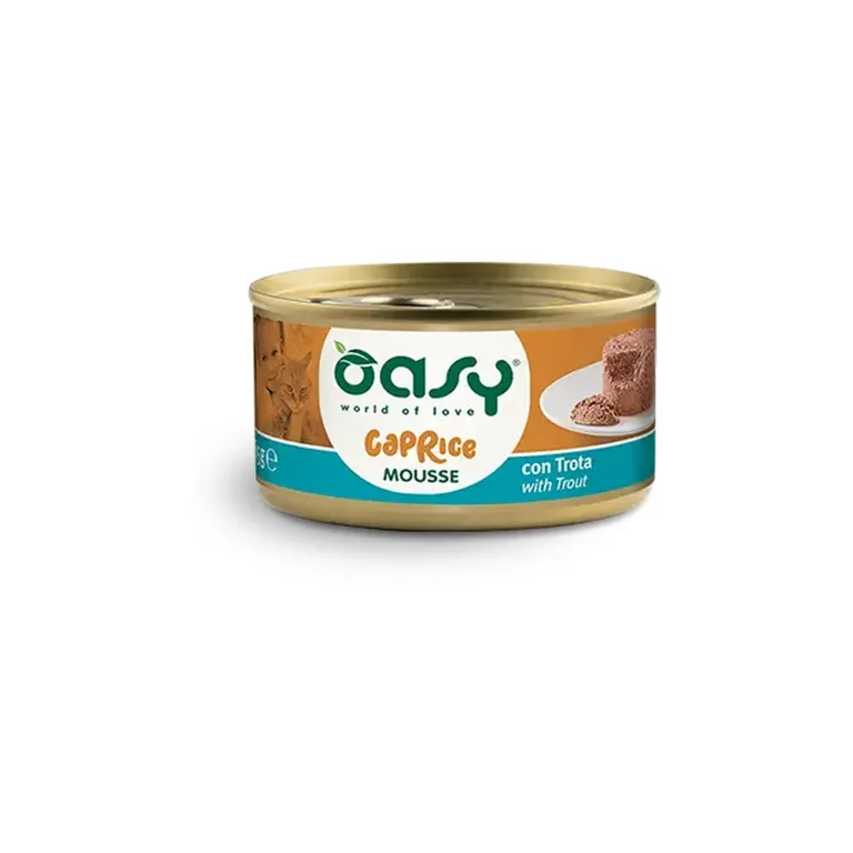 Вологий корм для котів Oasy Caprice Mousse з фореллю, 85 г