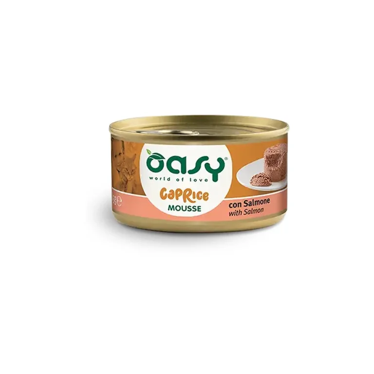 Вологий корм для котів Oasy Caprice Mousse з лососем, 85 г