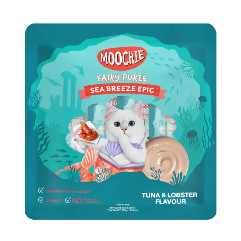 Кремові ласощі для котів Moochie Fairy Puree з тунцем і лобстером 25х15 г