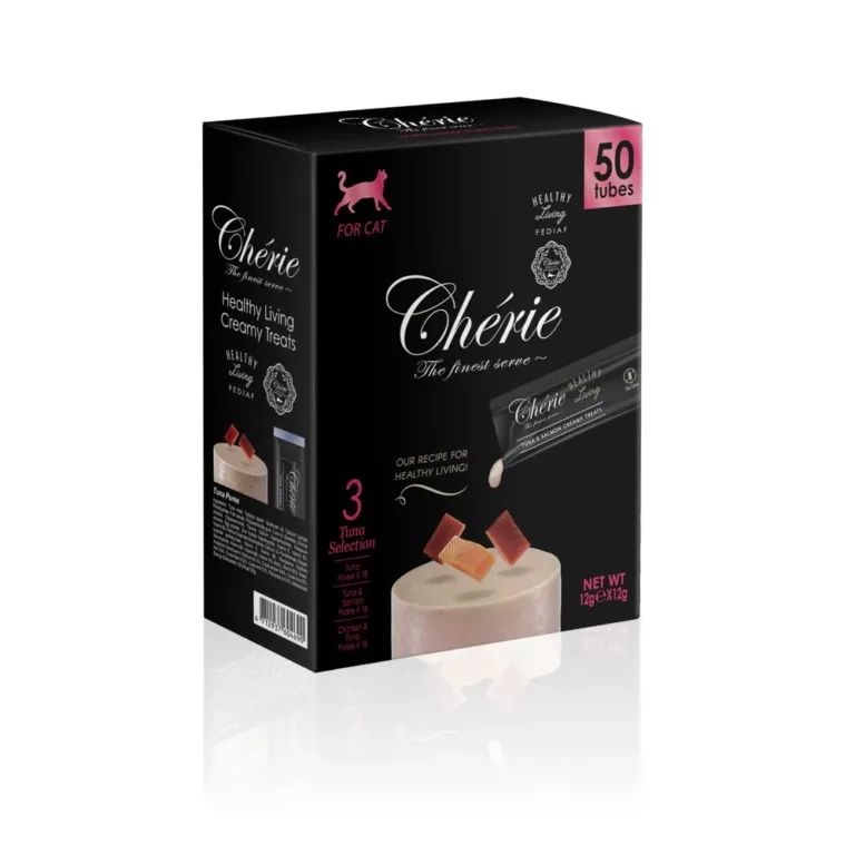 Кремові ласощі для котів Cherie Healthy Living Creamy Treat з тунцем, мегапак 50 х 12 г