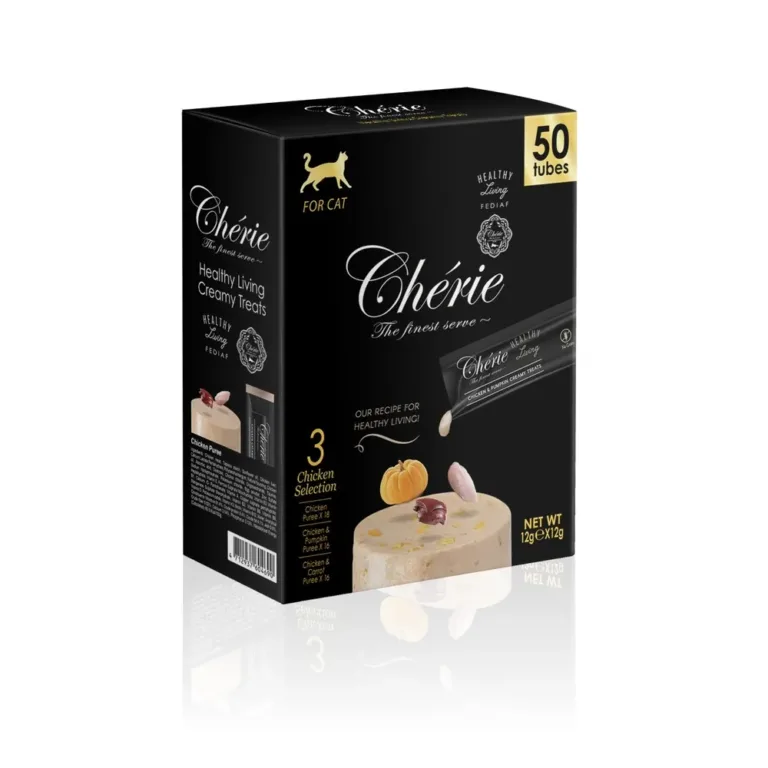 Кремові ласощі для котів Cherie Healthy Living Creamy Treat з куркою, мегапак 50 х 12 г