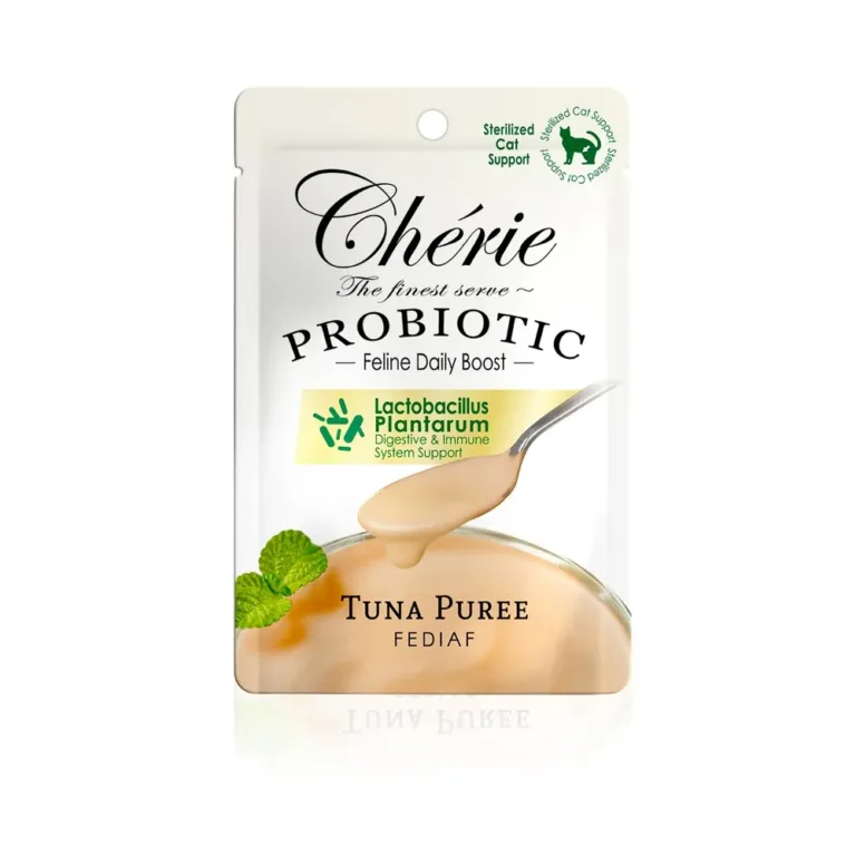 Вологий корм для стерилізованих котів Cherie Creamy Care пюре з тунцем, з пробіотиком, 40 г
