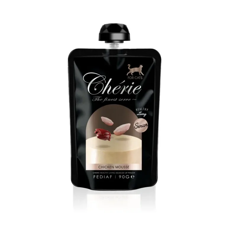 Вологий корм для літніх котів Cherie Squeeze-Up мус з куркою, 90 г