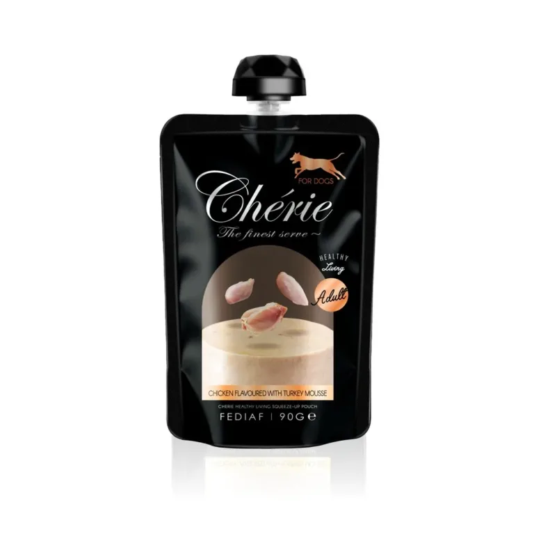 Вологий корм для собак Cherie Squeeze-Up мус з куркою та індичкою, 90 г