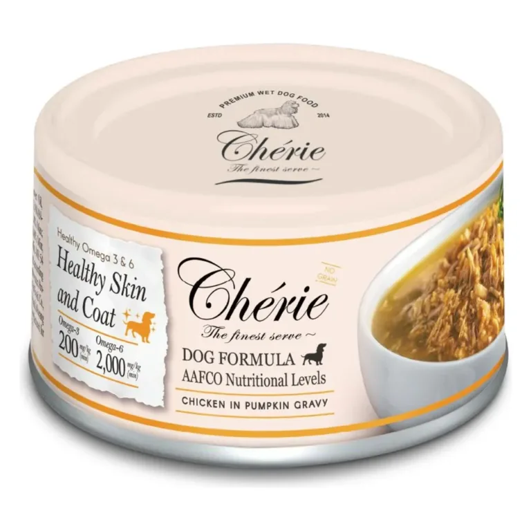 Вологий корм для собак малих порід Cherie Small Breed з куркою в гарбузовому соусі, 80 г
