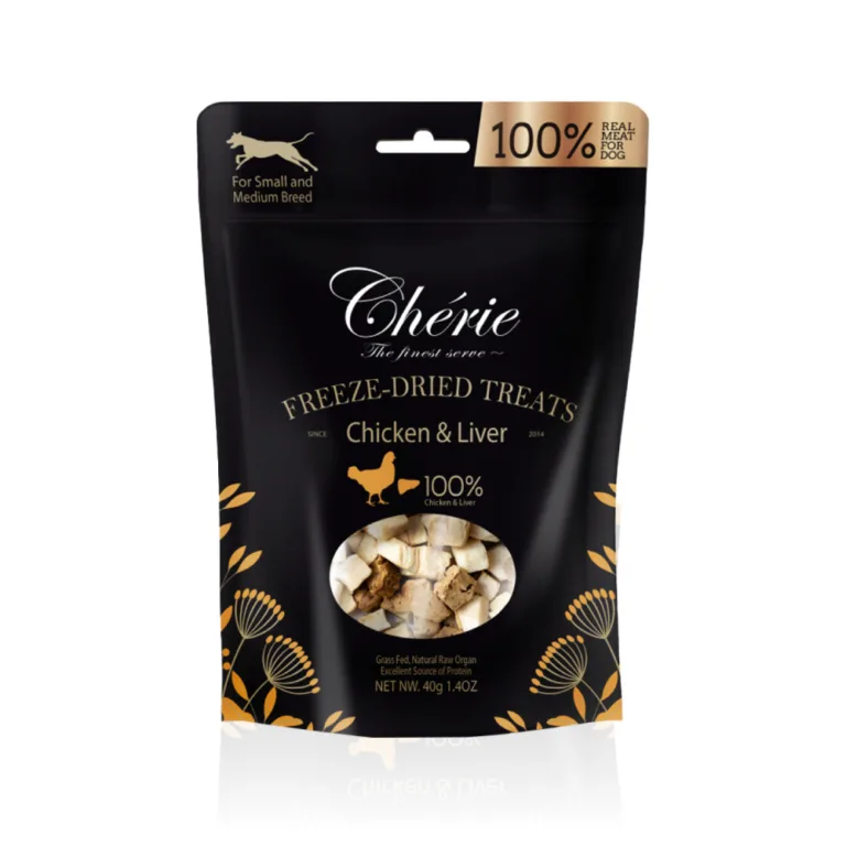 Сублімовані ласощі для собак Cherie Freeze Dried з куркою та печінкою, 40 г