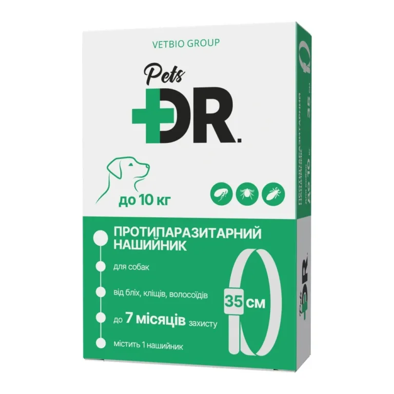 Нашийник Dr.Pets від бліх і кліщів для собак