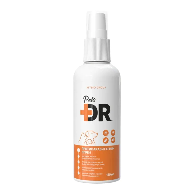 Спрей Dr.Pets від бліх і кліщів для собак, котів і гризунів, 150 мл