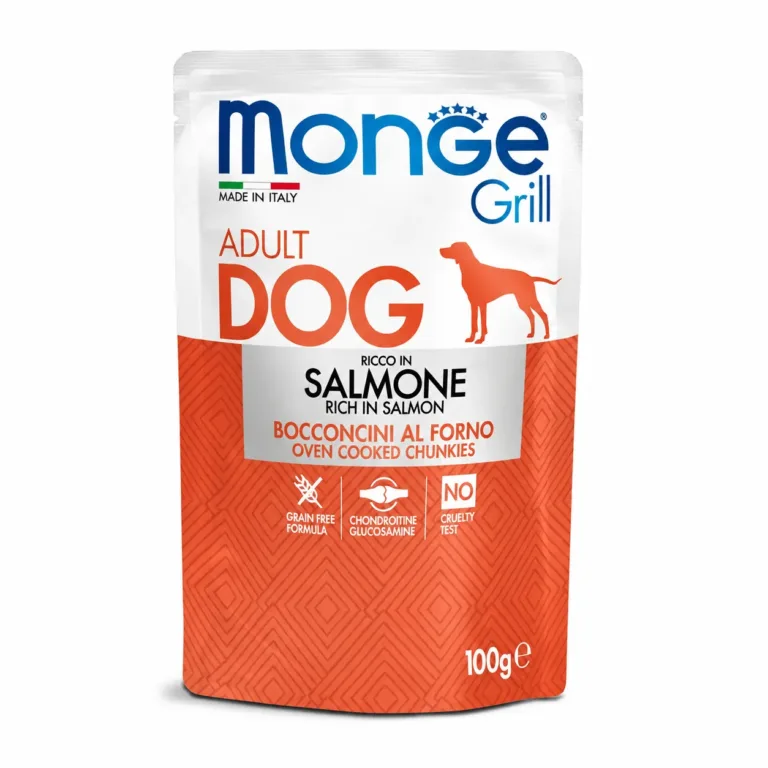 Вологий корм для собак Monge Dog Grill з лососем
