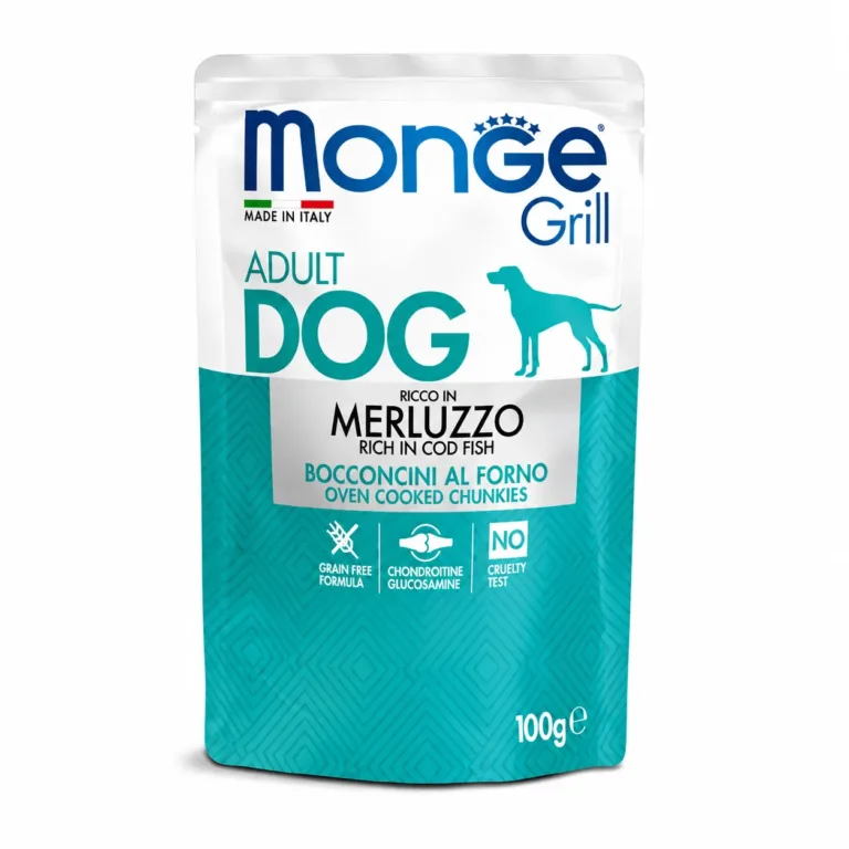 Вологий корм для собак Monge Dog Grill з тріскою