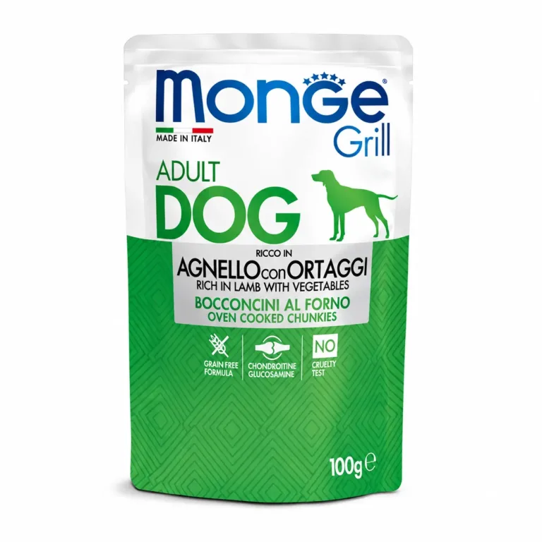 Вологий корм для собак Monge Dog Grill з ягням і овочами