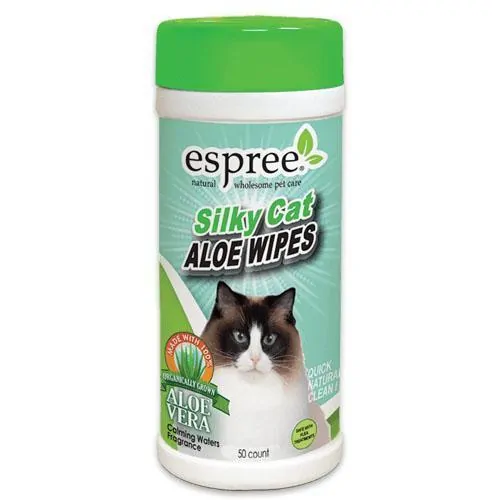 Вологі серветки ESPREE Silky Cat Grooming для догляду за шерстю котів, 50 шт