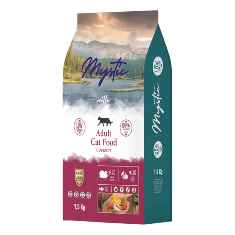Сухий корм для дорослих вибагливих котів Mystic Gourmet низькозерновий з індичкою