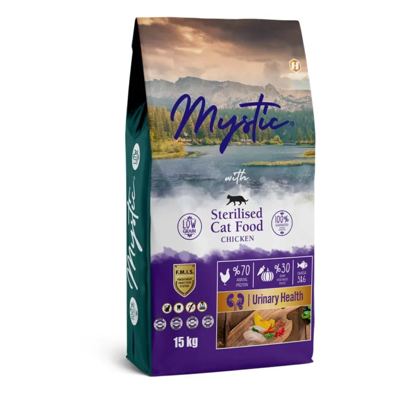 Сухий корм для стерилізованих котів Mystic низькозерновий з куркою, 15 кг