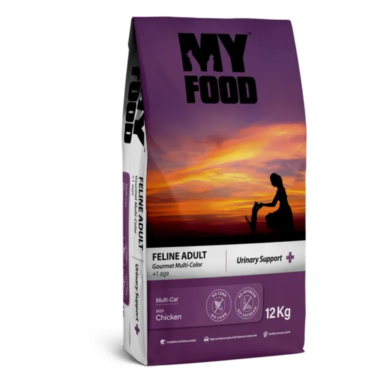 Сухий корм для дорослих вибагливих котів MyFood Gourmet Multi-Color з куркою та індичкою, 12 кг