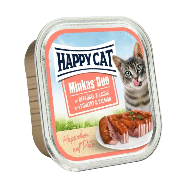 Паштет Happy Cat Duo з птицею і лососем для котів, 100 г