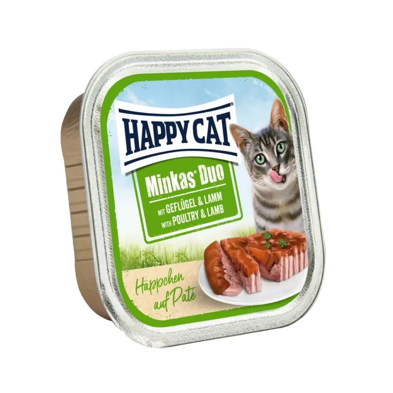 Вологий корм для котів Happy Cat Duo Geflugel & Lamm паштет з птицею і ягням, 100 г