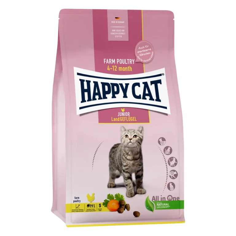Сухий корм Happy Cat Junior для молодих котів з птицею
