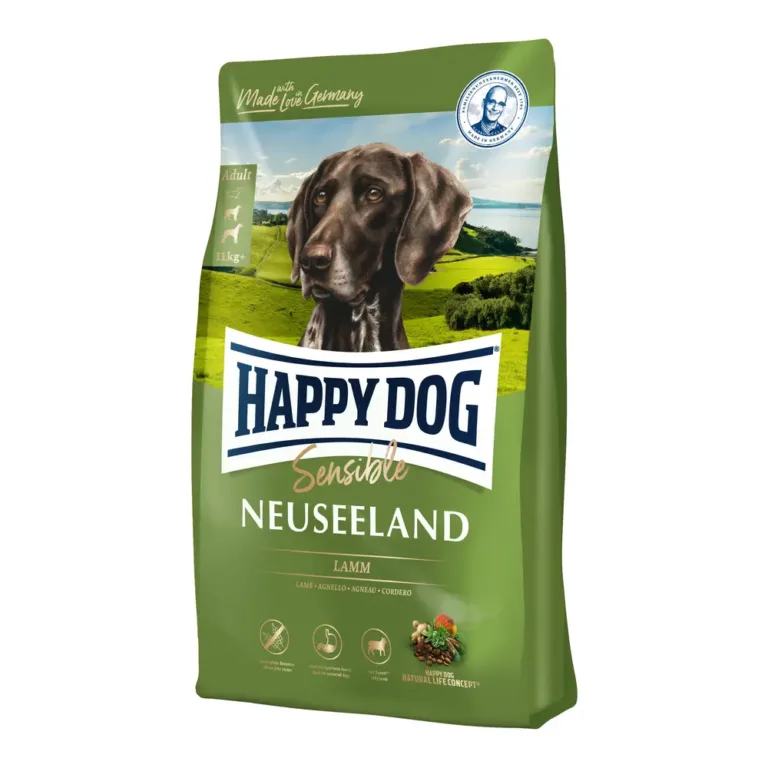Сухий корм для собак середніх і великих порід Happy Dog Sensible Neuseeland з ягням і рисом