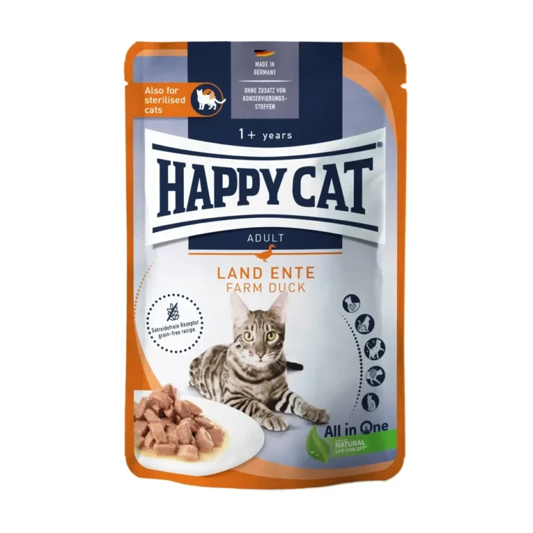Вологий корм для котів Happy Cat Culinary Land Ente з качкою, 85 г