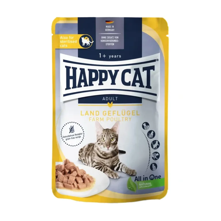 Вологий корм Happy Cat Culinary Land Geflügel з птицею для котів, 85 г