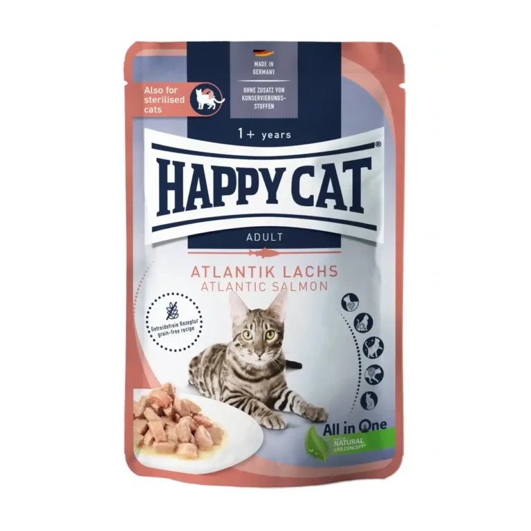 Вологий корм Happy Cat Culinary з атлантичним лососем для дорослих котів, 85 г