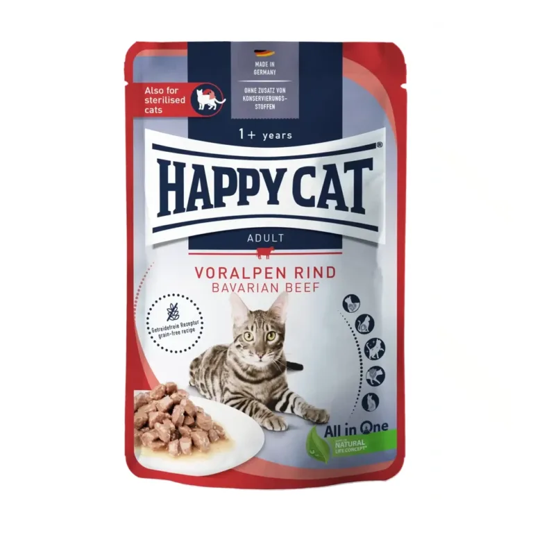 Вологий корм Happy Cat Culinary Voralpen з яловичиною для дорослих котів, 85 г
