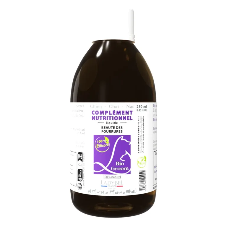 Харчова добавка Ladybel Bio Groom для шерсті з Омега-3 та вітамінами A, D3, E для собак та котів