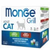 Набір вологих кормів для котів Monge Cat Grill MIX (кролик, ягня), 12 паучів по 85 г