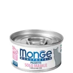 Вологий корм для котів Monge Monoprotein м'ясні пластівці зі свининою, 80 г