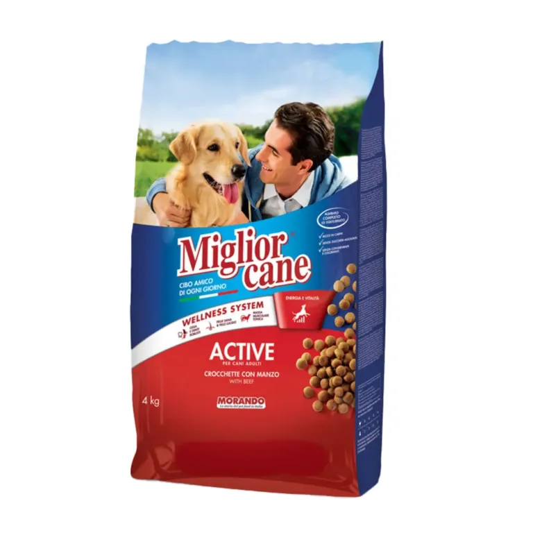 Сухий корм Migliorcane для активних собак з яловичиною та злаками