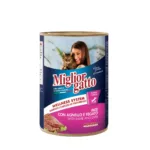 Вологий корм Migliorgatto для котів, паштет з ягням та печінкою, 400 г