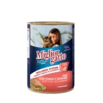 Вологий корм Migliorgatto для котів, паштет з тунцем та лососем, 400 г