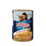 Вологий корм Migliorgatto для котів, паштет з куркою та індичкою, 400 г