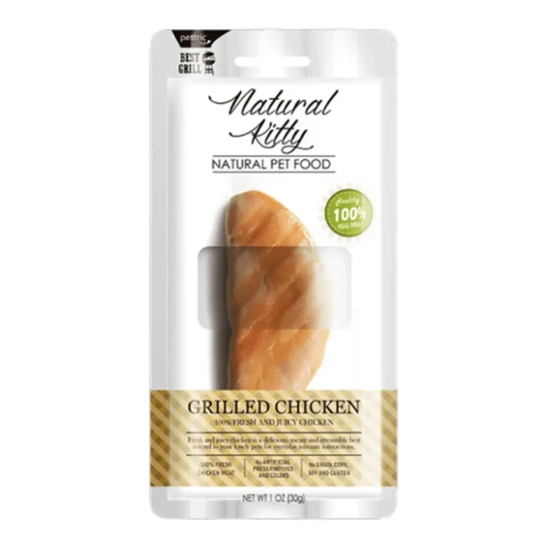 Ласощі для котів та собак Natural Kitty Original Series GRILLED CHICKEN у вигляді шматочків курки гриль, 30 г