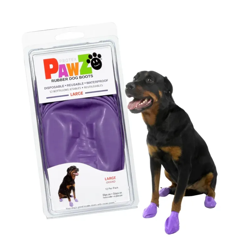 Гумові шкарпетки PAWZ для собак, фіолетові, розмір L (7,6–10,1 см), 12 шт